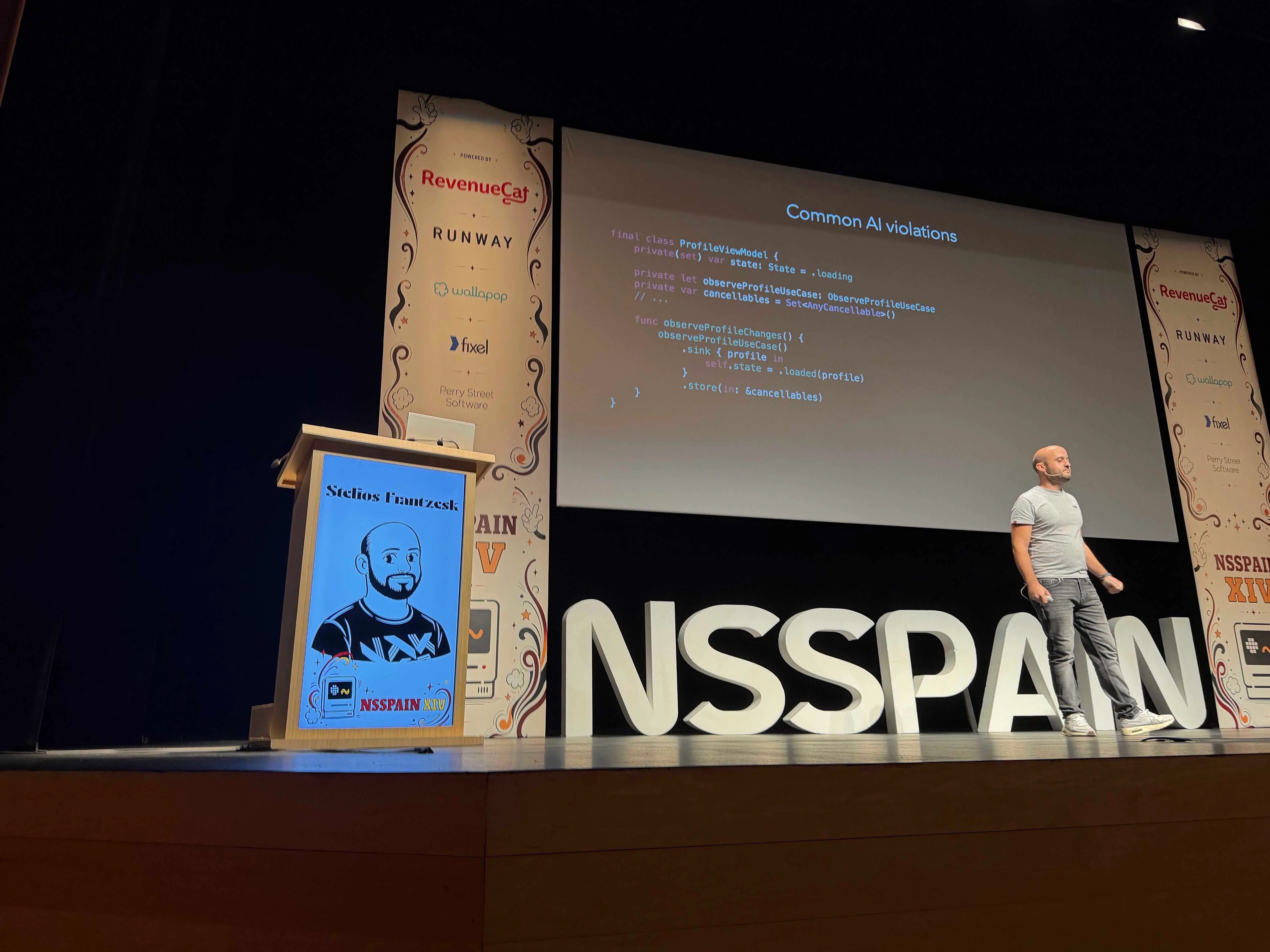 A Perry Street Software engineer speaking at NSSpain