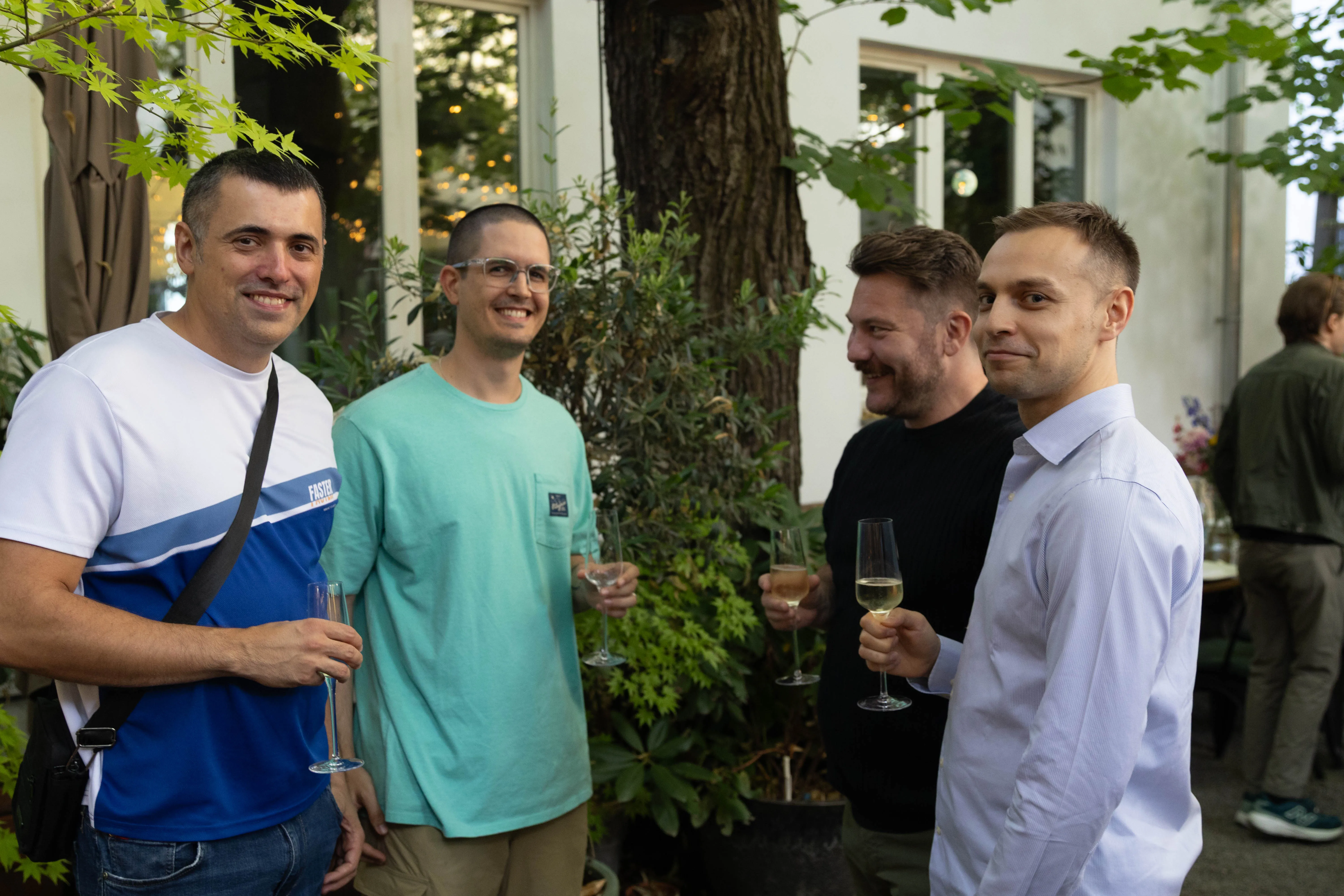 Perry Street Software team members talking together