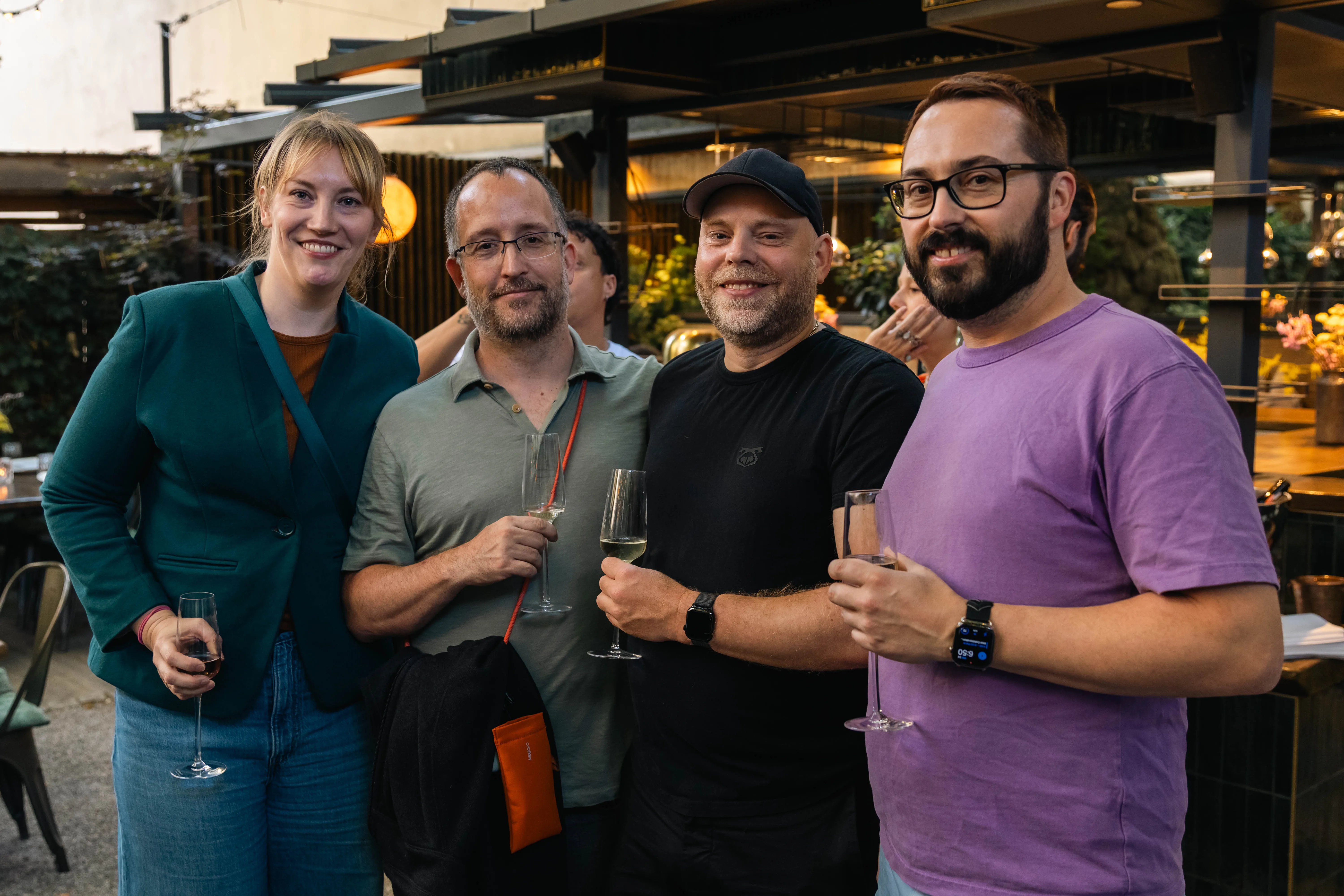 Perry Street Software team members gathered outdoors
